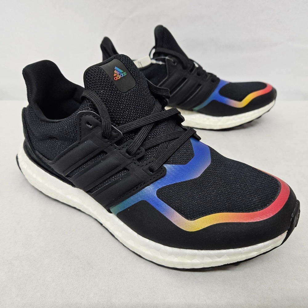 Adidas Ultraboost DNA Running Shoes FV7015 Black Rainbow Women's Size 6